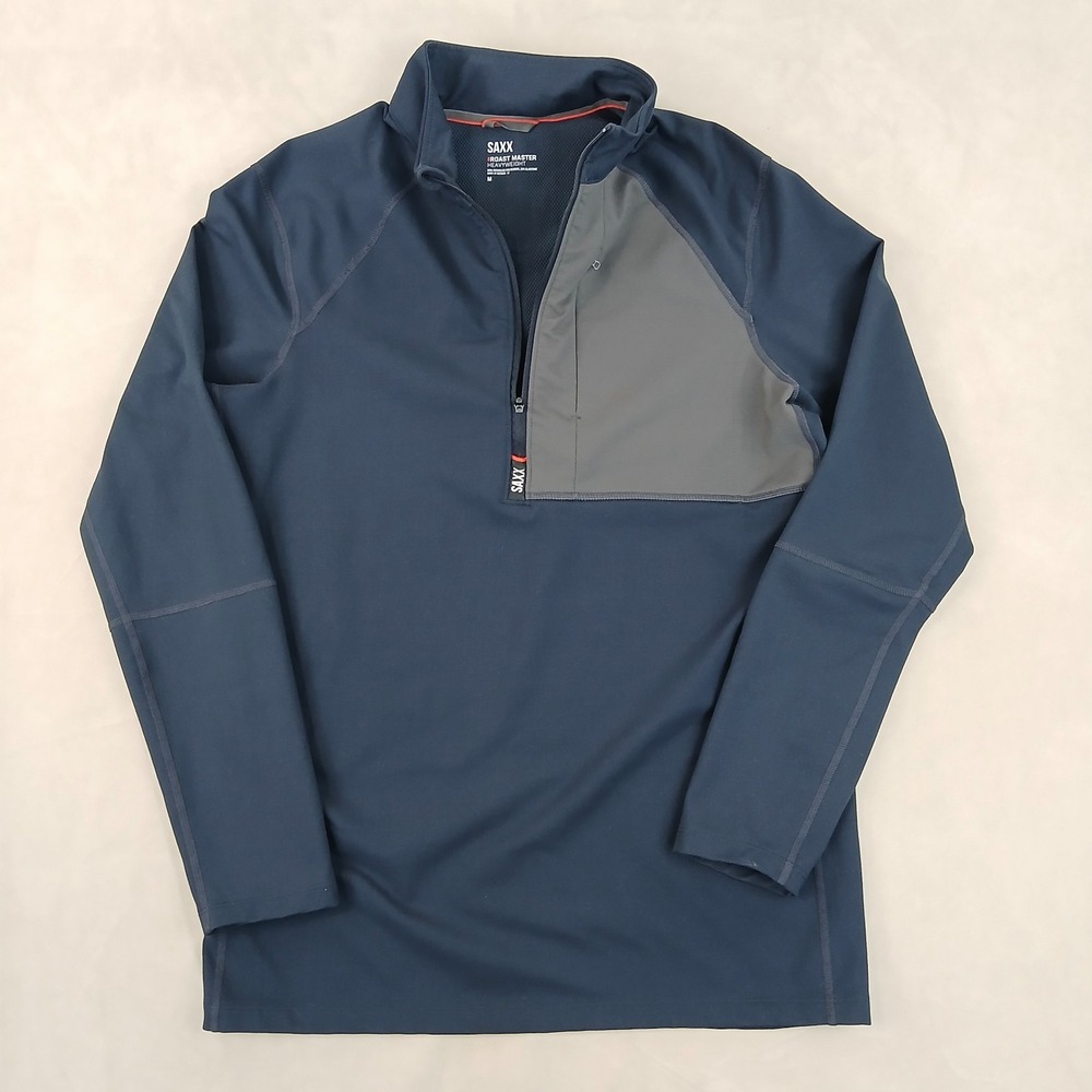 Saxx Roastmasters Medium Mens Sweater Heavyweight 1/4 Zip 20x27 Fits A Small